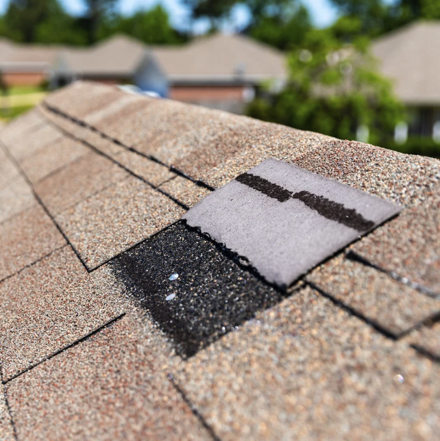 Showing a Berthoud roof shingle