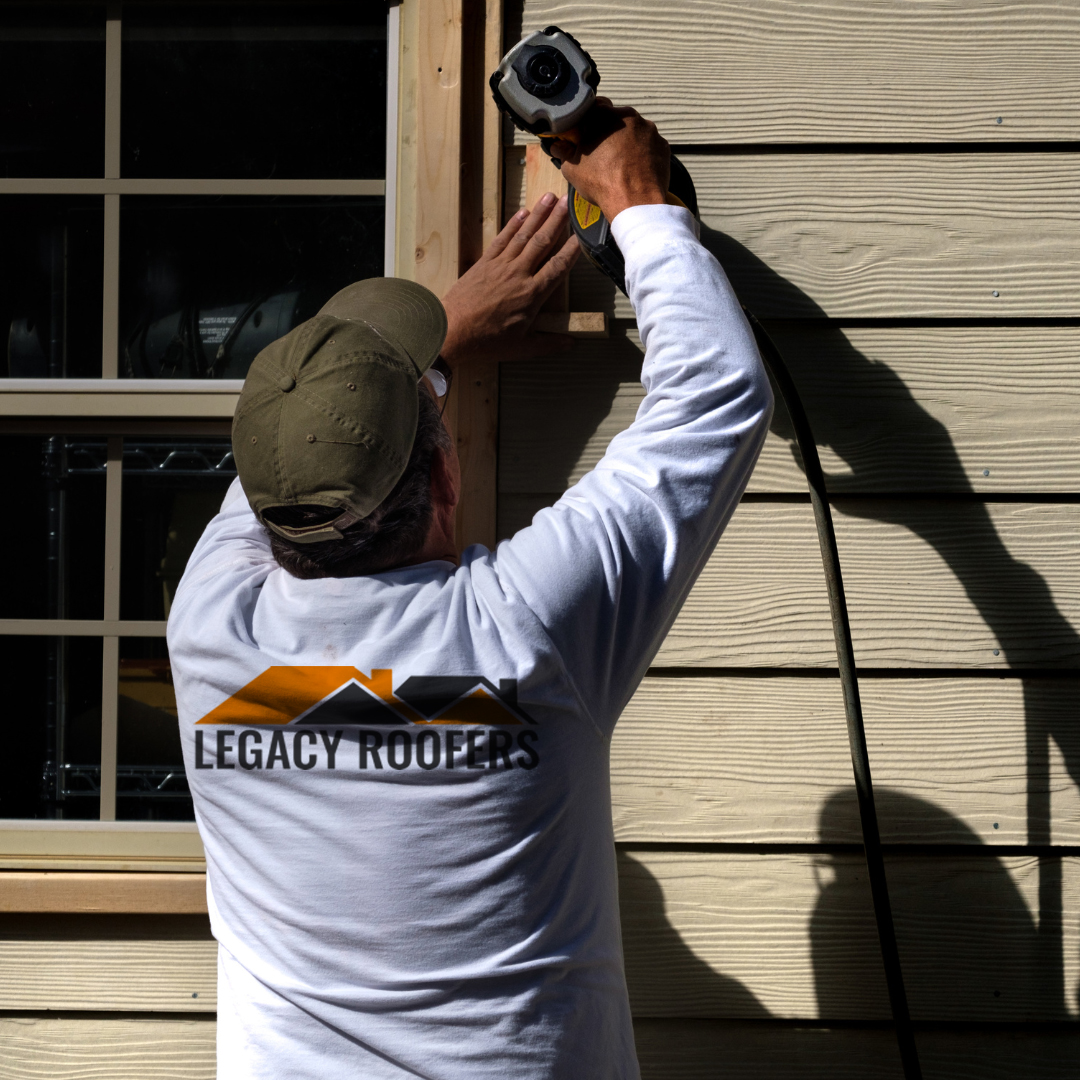 siding repair in progress